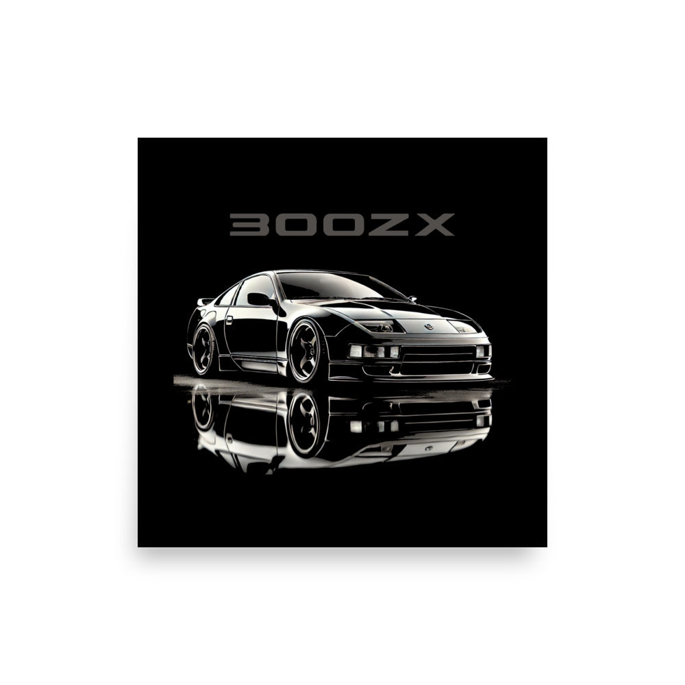 Black 300zx JDM Wall Poster | Racing Roots