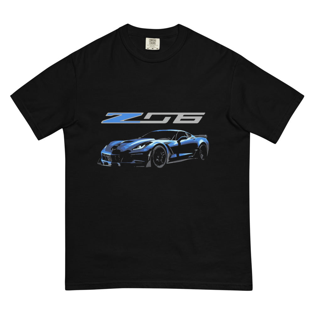 2014 - 2019 C7 Corvette Z06 Blue Custom Speed Lovers Vette Owners Drivers garment-dyed heavyweight t-shirt for car shows