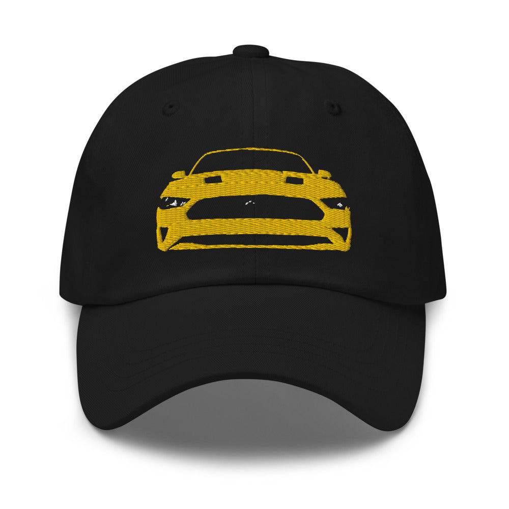 Yellow Mustang Owner Gift Adjustable Dad hat