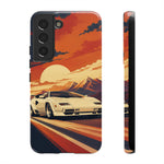 Retro Sunset Countach phone case | Sports car tough cover
