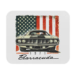 1971 Barracuda Mouse Pad Classic Muscle Car Cuda USA Flag Desk Mat