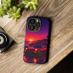 FD RX-7 Retro Sunset Sports Car Tough Case | Neon Vaporwave Beach Drive