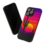 Desert Vaporwave Cactus Sunset Phone Case – Southwest Aesthetic