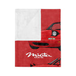 1990 Miata MX-5 Red Microfiber Throw Blanket JDM Roadster Gift