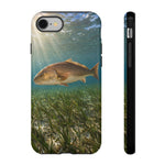 Redfish Phone Case, Seagrass Flat Underwater Art Cover