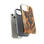 German Shepherd Loyal Watercolor Portrait Art Tough Phone Case