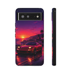 FD RX-7 Retro Sunset Sports Car Tough Case | Neon Vaporwave Beach Drive