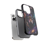 Cosmic Wolf Phone Case, Galaxy Nebula Portrait Tough Cover, Gift