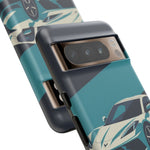 Retro Teal Sports Car C8 phone case | Tough Cases