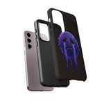 Glitch Sad Face Phone Case, Anime Melt Static Tough Cover