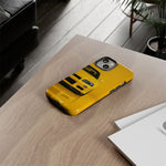 Yellow Skyline Phone Case, R34 GTR 90s JDM Legend Tough Cover for Men Gift