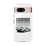 White Countach Retro Tough Phone Case Cover Gift Art