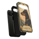 Doberman Art Deco 'La Dolce Vita' Phone Case | Vintage Dog Design