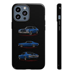 1970 Chevelle SS Phone Case Blue, Three-View Vector Tough Cover