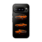 1970 Challenger Phone Case Orange, Three-View Vector Tough Cover