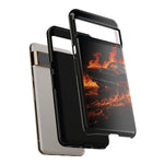 Black Charger Classic Muscle Flames Tough Phone Case Cover Gift