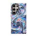 Chrome Metallic Swirl  Art Tough Phone Case