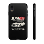 R34 Skyline GT-R JDM Rising Sun Tough Phone Case Cover Gift