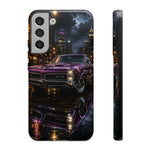 67 GTO Phone Case Purple, Rainy City Night Muscle Car Tough Cover