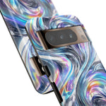 Chrome Metallic Swirl  Art Tough Phone Case