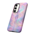 Pastel Aura Phone Case, Swirling Silhouette 3D Cover, Gift