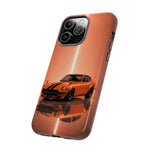 Orange 240Z Phone Case, Classic JDM Sports Car Racing Stripe Cover