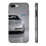 Silver C4 ZR1 Front View phone case | tough case for Vette Drivers