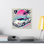 Countach Poster Retro 80s 90s Vaporwave Exotic Supercar Wall Art