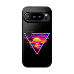 Synthwave Sunset Triangle Phone Case Retro Vaporwave Case