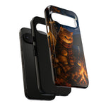 Campfire Cat Phone Case, Marshmallow Night Painterly Cover