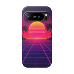 Classic Grid Sunset Vaporwave Art Tough Phone Case