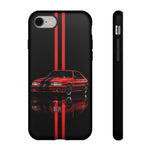 Fox Body Mustang Phone Case, Red 87 Muscle Car Stripe Studio Cover