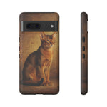 Abyssinian Warm Ticked Portrait Art Tough Phone Case