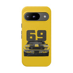 1969 Camaro Z28 Yellow Front View Muscle Car Tough Phone Case