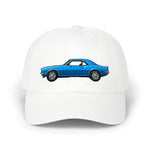 1968 Camaro Z28 Dad Hat Muscle Car Cap Adjustable Strap Blue 302 1st Gen
