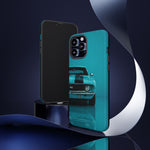 Muscle Car Phone Case Teal 69 Camaro SS, Retro Classic Cover, Guys Gift