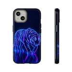 Neon Blue Tiger phone case | tough protective cover