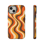 Groovy Wave Lines Retro Art Tough Phone Case