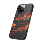 Black Charger Classic Muscle Flames Tough Phone Case Cover Gift