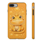 Bearded Dragon Kawaii Crown Art Tough Phone Case