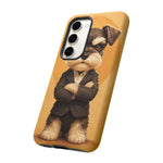 Schnauzer Mustache Boss Phone Case Funny Dog Lover Gift