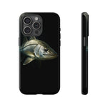 Snook Fishing Phone Case, Saltwater Portrait Black Cover, Gift
