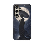 Geisha Parasol Moonlight Art Tough Phone Case