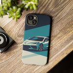 Retro Teal Sports Car C8 phone case | Tough Cases