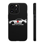 R34 Skyline Japanese Flag Race Car Phone Case | JDM GT-R Tough Cover