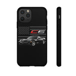 Black C6 Phone Case American Sports Car Tough Cover Gift