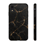Black Gold Marble Pattern Phone Case | Tough Case
