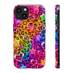 Rainbow Leopard 90s Tough Phone Case