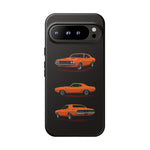 1970 Challenger Phone Case Orange, Three-View Vector Tough Cover