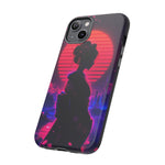 Neon Geisha Silhouette Phone Case | Tough Cover